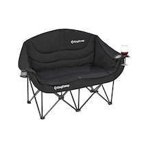 Kingcamp Canna C20 Loveseat Double Çift Kişilik Katlanır Kamp Sandalyesi Black Siyah
