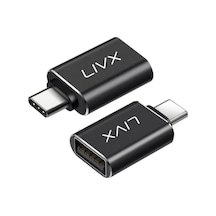 Usb 3.1 To Type-c 10gbps 3a Hızlı Şarj Ve Data Aktarımı Çevirici Dönüştürücü Otg Adaptör Siyah Otgcz İkili