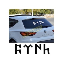 Göktürkçe Türk Yazısı Oto Sticker
