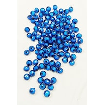 Dünya Boncuk İçten Boncuklu Bileklik Çanta Boncuğu 10 Mm 50 Gr Mavi - Bnc465
