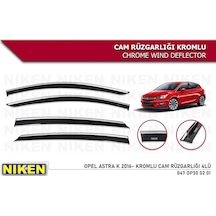 Opel Astra K Cam Rüzgarlığı Kromlu 2017 Niken