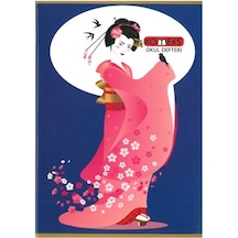 Komeks Dikişli Defter Karton Kap. Kareli 80 Yp A4 Japon