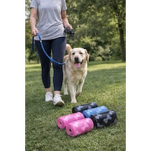 5 Paket Köpek Kaka Poşeti - Pati Desenli Ve Renkli