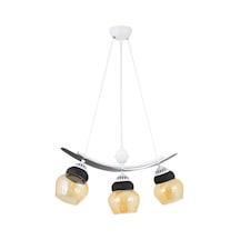 Tekli Modern Tarz Kayık Model Metal Camlı Sarkıt Avize T