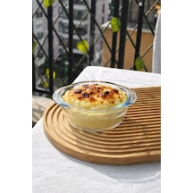 1 Adet Cam Fırın Kasesi Borline Meze Tabağı Yuvarlak Kase 11x5 Cm Diğer
