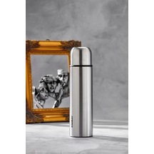 Cooker 750 Ml Çift Kat Paslanmaz Çelik Termos 12/24 Saat Isı Koruma, Sızdırmaz Gri