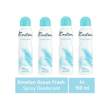 Emotion Ocean Fresh Kadın Sprey Deodorant 4 x 150 ML
