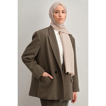 Armine Tencel Yün Monogram Desen Şal 05 BEj