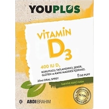 Youplus 400 Vıt D3 20 Ml Sprey 1+1 Kofre