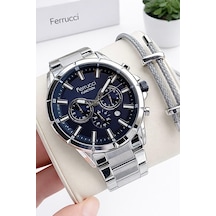 Ferrucci İç Fonksiyonları Aktif 30 Mt Suya Dayanıklı Çelik Kordonlu Erkek Kol Saati Nsdkh4482.2 Gümüş