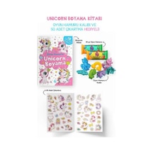 Unicorn Boyama Kitabı - Oyun Hamurlu - 3 Yaş - Yqbx-669579