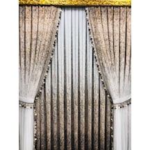 Tül Perde Forest Brillant Pırıltı Grek Renk Geçişli Yakma Tül Çok Renkli