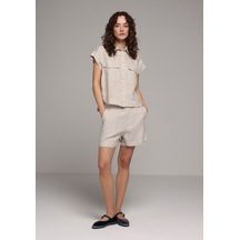 Colin's Colins Regular Fit Yüksel Bel Düz Kadın Bej Şort Cl1079123 Q1.v2 Lbg Light Beige