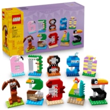 LEGO® Doğum Günü Rakamları 40807 – 6 Yaş ve Üzeri Çocuklar için Hayvanlı Masa ve Süs İçeren Eğitici Oyuncak Yapım Seti (281 Parça)