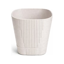 Omnipazar So-zb05 Zambak Dekoratif Plastik Saksı 8.8 Litre No:5 Kirli Beyaz 113