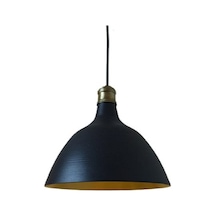 Rys Retro Metal Dekoratif Siyah Içi Gold Eskitme Duylu Tekli Sark