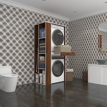 Kenzlife Çamaşır-Kurutma Makinesi Dolabı Bacce Sol Cvz 187 090 60 Çekmeceli Banyo Çok Renkli