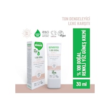Siveno %100 Doğal Yüz Güneş Kremi Renkli Ton Eşitleyici Leke Karşıtı Uva Uvb Spf 50+ 30 ML
