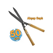 Eğri Çim Budama Makası Çalı Çimen Biçme Kesme Makas 50 Cm Keskin Metal Bıçkı 1 Adet