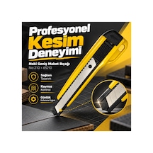 Kilitli Kesici Maket Bıçağı Ergonomik Kaymaz Gövde