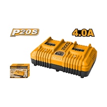 Ingco Ing-fclı2034e Hızlı Akıllı Şarj Cihazı 20v 4.0ah 2 Portlu