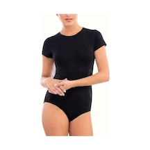 6 Adet İmer Bayan Kısa Kol Sıfır Yaka Çıtçıtlı Kancalı Body 9257 Siyah