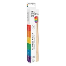 The Humble Co. - Humble Brush Proud - Adult Sensitive Yetişkin Bambu Diş Fırçası Sensitive Ultra Yumuşak Gökkuşağı Renkli Açık Ahşap