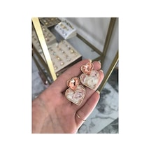 Kalp Model Küpe Pembe