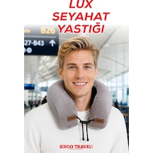 Viscofoam Lux Ortopedik Seyahat Yastığı Visco Boyun Destekli Seyahat Yastığı - Gri| Ergo Travel