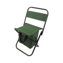 Geeksen Yeşil Dışarıda Kullanıma Uygun Çalışma Sandalyesi - Çanta Dolabı Ve Önyargısıyla Katlanabilir Kamp Sandalyesi Altın - Siyah
