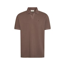 Calvin Klein Ss Open Collar Casua, 9o9, S Kahverengi Erkek Polo