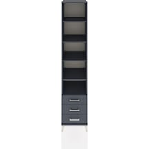 Hyperion Dolap 5 Raflı 3 Çekmeceli 44x44x221 Antrasit-antrasit Antrasit