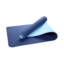 Tr Çevre Dostu Pilates Minderi Hizalamalı 8mm Tpe Yoga Matı Çift Taraflı Kaydırmaz Pilates Minderi Mavi Diğer