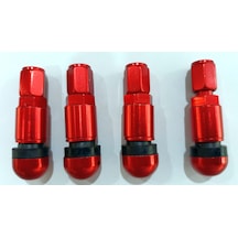 Aluminyum Gövde Kırmızı Renkli Oto, Jeep Suv Lastik Sibobu 4 adet