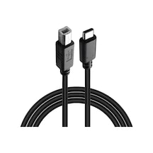 Type-c To Usb-b Yazıcı Tarayıcı Printer Kablosu 3 Metre - Pc Ve Laptop İle Yazıcı Ara Bağlantı Data Kablosu - Çok Renkli