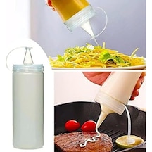 2 Adet Sos Şişesi 700 Ml Plastik Yağlık Sirkelik Ketçap Mayonez Sızdırmaz Sosluk Yağdanlık Diğer