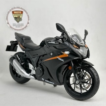 Suzuki Gsx250r 1:12 Sesli Işıklı Diecast Motosiklet Modeli - Siyah Turuncu