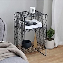 Metal Sehpa Iskandinav Model Kafes Tel Ayaklı Raf Wd108