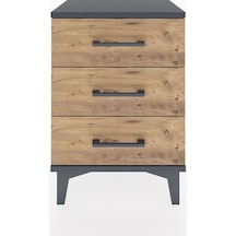 Arges Komodin 3 Çekmeceli 44x30x64 Antrasit-çam Antrasit