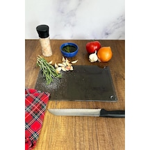 Tr Cam Kesme Tahtası - Cam Kesme Tablası Füme Cam 17cm X 29cm Diğer