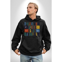 Geleçeği Seninle Planlayalım Kadın Erkek Siyah Kapüşonlu Sweatshirt Hoodie Siyah