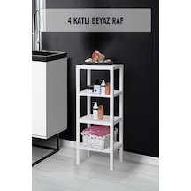 4 Katlı Beyaz Raf Kitaplık & Banyo Düzenleyicisi 100 Cm Beyaz 4 Katlı Beyaz Raf Kitaplık & Banyo Düzenleyicisi 100 Cm Beyaz