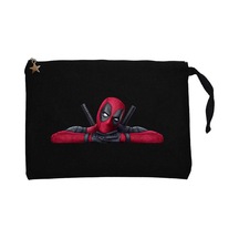 Deadpool Comics Siyah Clutch Astarlı Cüzdan / El Çantası