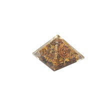 Hakiki Doğal Kaplan Gözü Taşı Orgonit Piramit 34 Gram