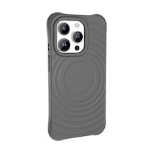 Kilifone - İphone 14 Pro Uyumlu Kılıf Magsafe Özellikli Airbagli Mat Görünümlü Hepi Kapak - Gri - T32161
