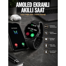 Akıllı Saat Amoled Ekran 3 Kordonlu Nfc Ve Gps Uyumlu - Lisinya 3 Kordon