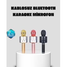 Taşınabilir Karaoke Mikrofon Bluetooth Usb Ve Aux Girişli