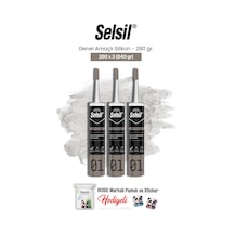 Selsil 3'lü Genel Amaçlı Silikon 280 Gr Ve Rosie Pamuk