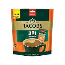 Jacobs 3'ü 1 Arada Kahve 16x16 Gr 12'li Paket Çekirdek Kahve
