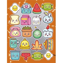 Cute Yummy Seri 1 Temalı Sticker Seti Laptop Ajanda Pc Tablet Telefon Defter Etiket Bullet Journal Diğer